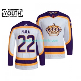 Los Angeles Kings KEVIN FIALA 22 Adidas 2022 Reverse Retro Wit Authentic Shirt - Kinderen